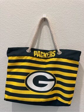 Green Bay Packers Yellow & Green Canvas Tote Bag